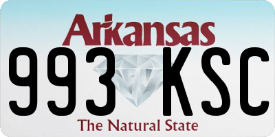 AR license plate 993KSC