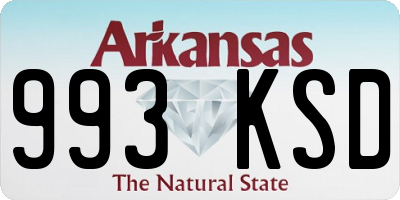 AR license plate 993KSD