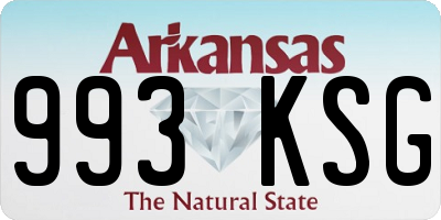 AR license plate 993KSG