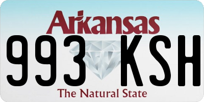 AR license plate 993KSH