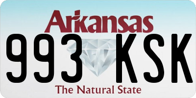 AR license plate 993KSK