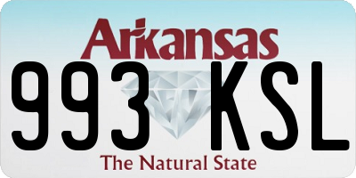 AR license plate 993KSL