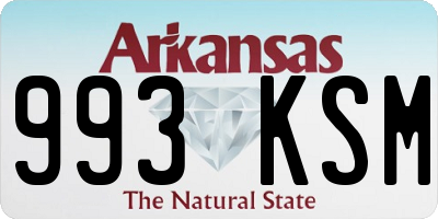 AR license plate 993KSM