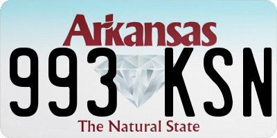 AR license plate 993KSN