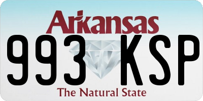 AR license plate 993KSP
