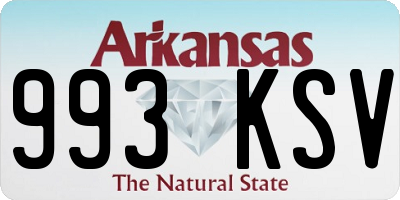 AR license plate 993KSV
