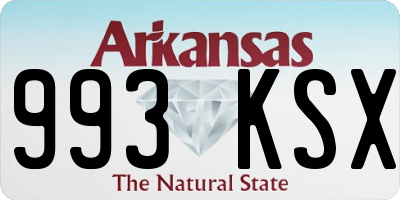 AR license plate 993KSX