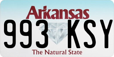 AR license plate 993KSY