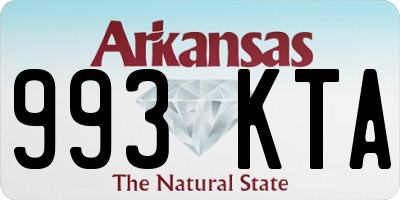 AR license plate 993KTA