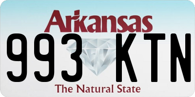 AR license plate 993KTN