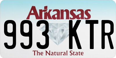 AR license plate 993KTR