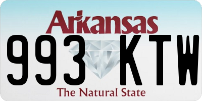 AR license plate 993KTW