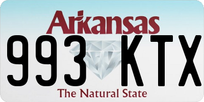 AR license plate 993KTX