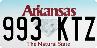 AR license plate 993KTZ