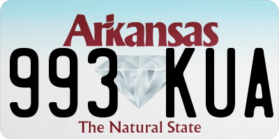 AR license plate 993KUA
