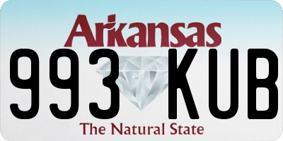AR license plate 993KUB