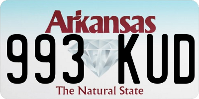 AR license plate 993KUD
