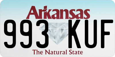 AR license plate 993KUF