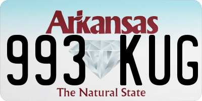AR license plate 993KUG