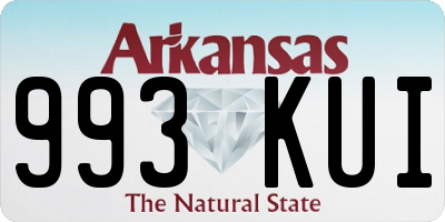 AR license plate 993KUI