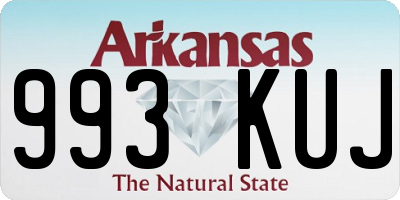 AR license plate 993KUJ