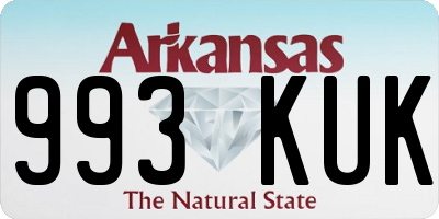 AR license plate 993KUK