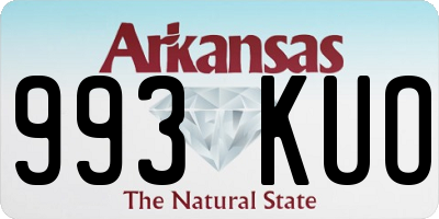 AR license plate 993KUO