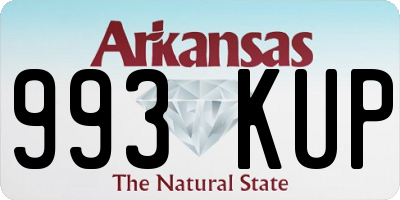 AR license plate 993KUP