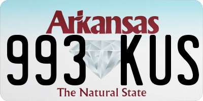 AR license plate 993KUS