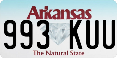 AR license plate 993KUU