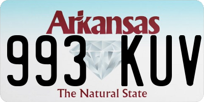 AR license plate 993KUV