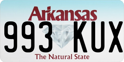 AR license plate 993KUX