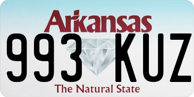 AR license plate 993KUZ