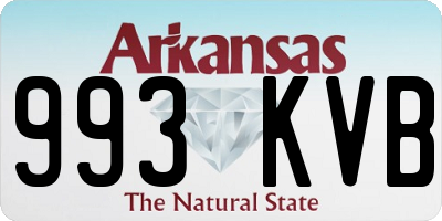 AR license plate 993KVB