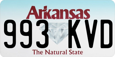 AR license plate 993KVD