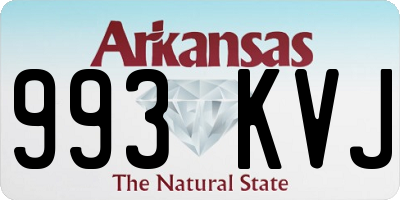 AR license plate 993KVJ
