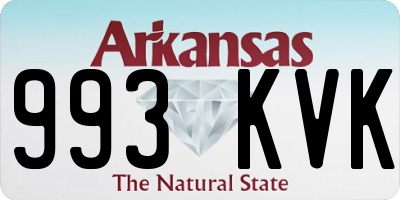 AR license plate 993KVK