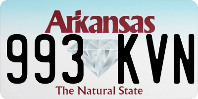 AR license plate 993KVN