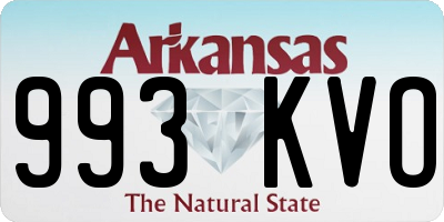 AR license plate 993KVO