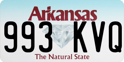 AR license plate 993KVQ