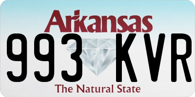AR license plate 993KVR