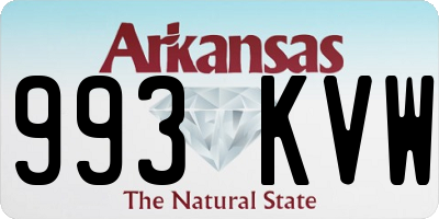 AR license plate 993KVW