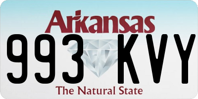 AR license plate 993KVY