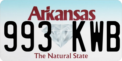 AR license plate 993KWB