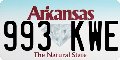 AR license plate 993KWE