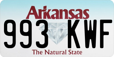 AR license plate 993KWF