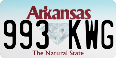AR license plate 993KWG