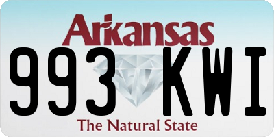 AR license plate 993KWI