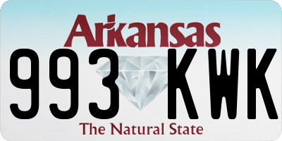 AR license plate 993KWK