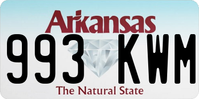 AR license plate 993KWM